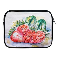 Strawberry Watercolor Figure Apple Ipad 2/3/4 Zipper Cases by Wegoenart