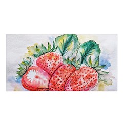 Strawberry Watercolor Figure Satin Shawl by Wegoenart