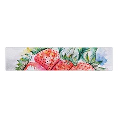 Strawberry Watercolor Figure Velvet Scrunchie by Wegoenart