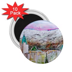 Mendoza City Argentina Mountains 2 25  Magnets (10 Pack)  by Wegoenart