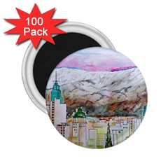 Mendoza City Argentina Mountains 2 25  Magnets (100 Pack)  by Wegoenart