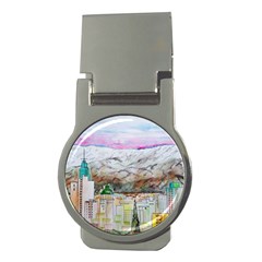 Mendoza City Argentina Mountains Money Clips (round)  by Wegoenart