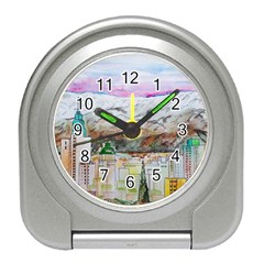 Mendoza City Argentina Mountains Travel Alarm Clock by Wegoenart