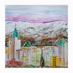 Mendoza City Argentina Mountains Medium Glasses Cloth (2 Sides) by Wegoenart