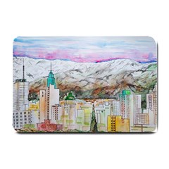 Mendoza City Argentina Mountains Small Doormat  by Wegoenart