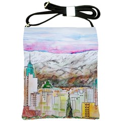 Mendoza City Argentina Mountains Shoulder Sling Bag by Wegoenart