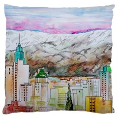 Mendoza City Argentina Mountains Large Cushion Case (two Sides) by Wegoenart