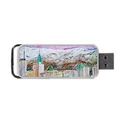 Mendoza City Argentina Mountains Portable Usb Flash (one Side) by Wegoenart