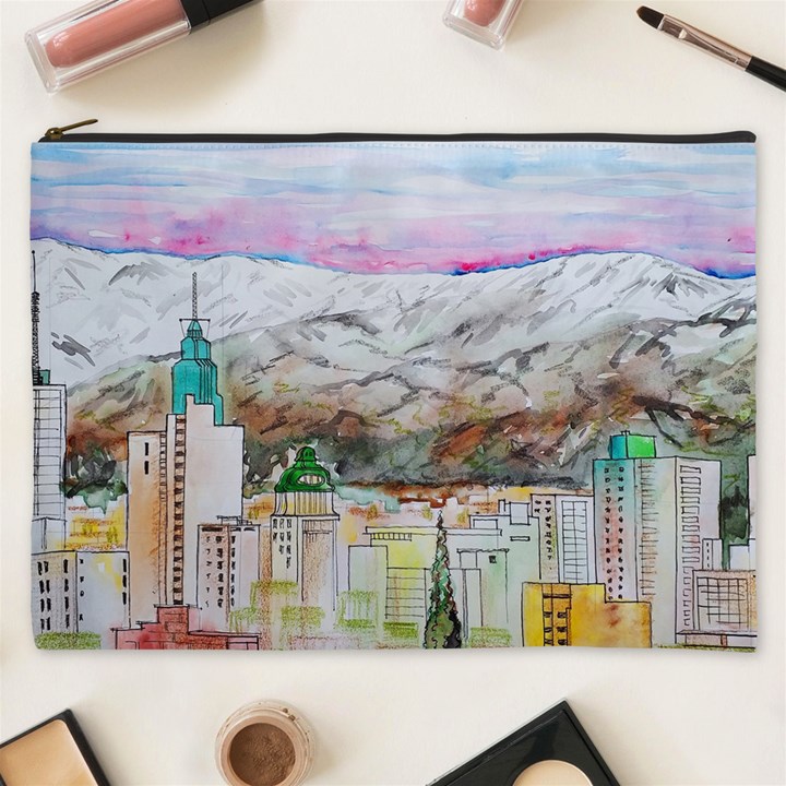 Mendoza City Argentina Mountains Cosmetic Bag (XXXL)