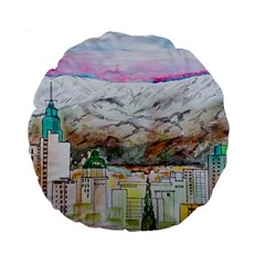 Mendoza City Argentina Mountains Standard 15  Premium Round Cushions by Wegoenart