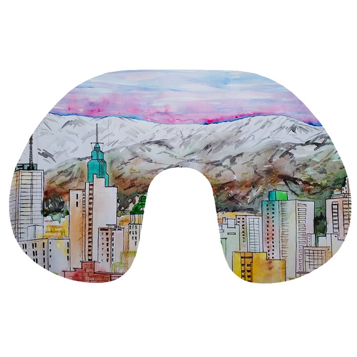 Mendoza City Argentina Mountains Travel Neck Pillow