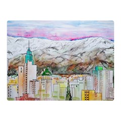 Mendoza City Argentina Mountains Double Sided Flano Blanket (mini)  by Wegoenart