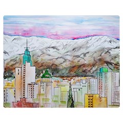 Mendoza City Argentina Mountains Double Sided Flano Blanket (medium)  by Wegoenart