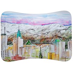 Mendoza City Argentina Mountains Velour Seat Head Rest Cushion by Wegoenart