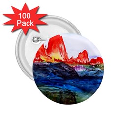 Fitzroy Argentina Chile Patagonia 2 25  Buttons (100 Pack)  by Wegoenart