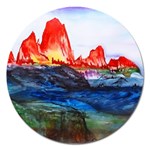 Fitzroy Argentina Chile Patagonia Magnet 5  (Round) Front