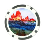 Fitzroy Argentina Chile Patagonia Poker Chip Card Guard Front