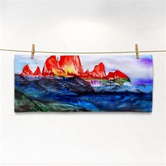 Fitzroy Argentina Chile Patagonia Hand Towel by Wegoenart