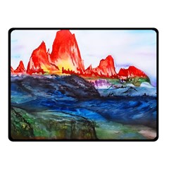 Fitzroy Argentina Chile Patagonia Fleece Blanket (small) by Wegoenart