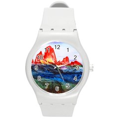 Fitzroy Argentina Chile Patagonia Round Plastic Sport Watch (m) by Wegoenart