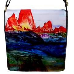 Fitzroy Argentina Chile Patagonia Flap Closure Messenger Bag (s) by Wegoenart