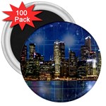 City Smart Modern Future Connect 3  Magnets (100 pack) Front