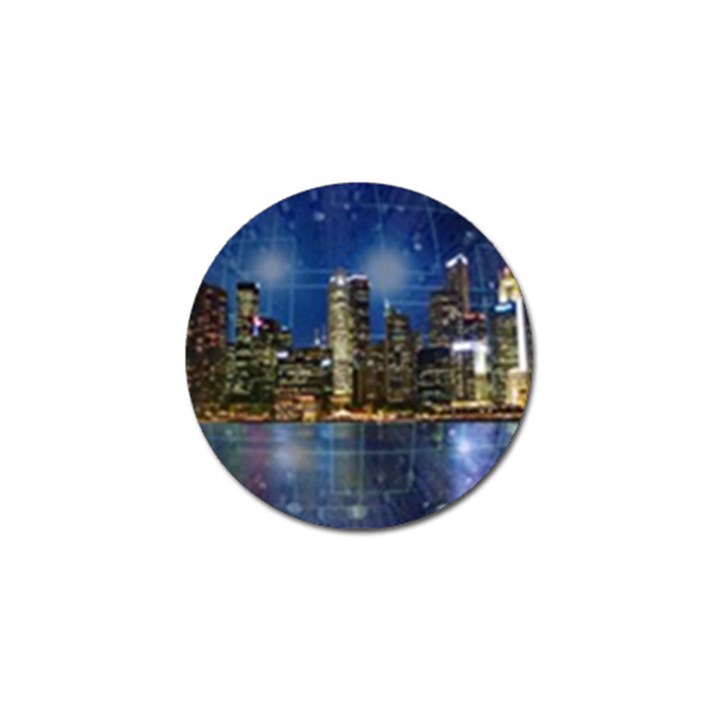 City Smart Modern Future Connect Golf Ball Marker (4 pack)