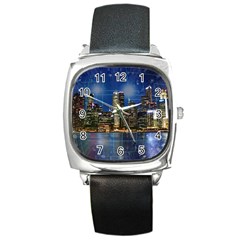 City Smart Modern Future Connect Square Metal Watch by Wegoenart