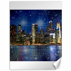 City Smart Modern Future Connect Canvas 36  X 48  by Wegoenart