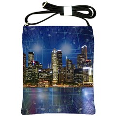 City Smart Modern Future Connect Shoulder Sling Bag by Wegoenart