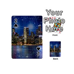 City Smart Modern Future Connect Playing Cards 54 Designs (mini) by Wegoenart