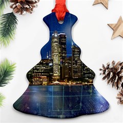 City Smart Modern Future Connect Ornament (christmas Tree) 