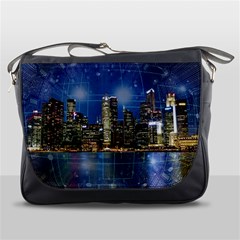 City Smart Modern Future Connect Messenger Bag by Wegoenart