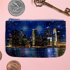 City Smart Modern Future Connect Large Coin Purse by Wegoenart