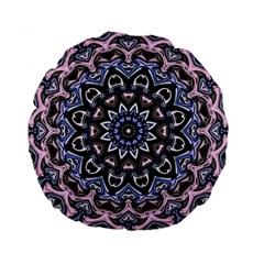 Background Kaleidoscope Abstract Standard 15  Premium Round Cushions by Wegoenart