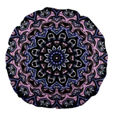 Background Kaleidoscope Abstract Large 18  Premium Flano Round Cushions by Wegoenart