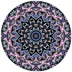 Background Kaleidoscope Abstract Wooden Puzzle Round by Wegoenart