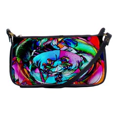 Abstract Flower Painting Shoulder Clutch Bag by Wegoenart