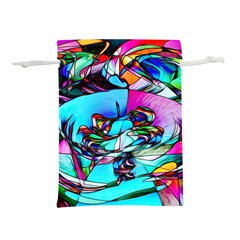 Abstract Flower Painting Lightweight Drawstring Pouch (l) by Wegoenart