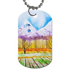 Mendoza Argentina Field Nature Dog Tag (one Side) by Wegoenart