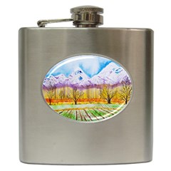 Mendoza Argentina Field Nature Hip Flask (6 Oz) by Wegoenart