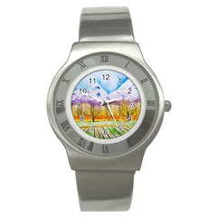 Mendoza Argentina Field Nature Stainless Steel Watch by Wegoenart