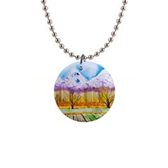 Mendoza Argentina Field Nature 1  Button Necklace by Wegoenart