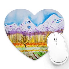 Mendoza Argentina Field Nature Heart Mousepads by Wegoenart