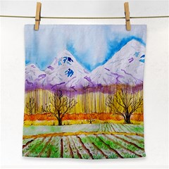 Mendoza Argentina Field Nature Face Towel by Wegoenart