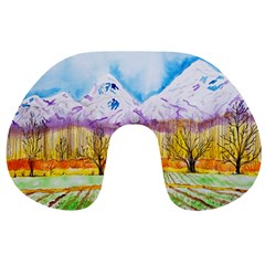 Mendoza Argentina Field Nature Travel Neck Pillow by Wegoenart