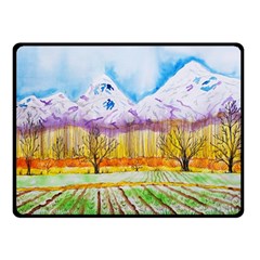 Mendoza Argentina Field Nature Double Sided Fleece Blanket (small)  by Wegoenart