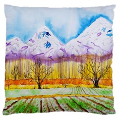 Mendoza Argentina Field Nature Large Flano Cushion Case (one Side) by Wegoenart