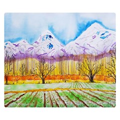 Mendoza Argentina Field Nature Double Sided Flano Blanket (small)  by Wegoenart