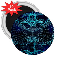 Zodiac Sign Astrology Horoscope 3  Magnets (10 Pack)  by Wegoenart